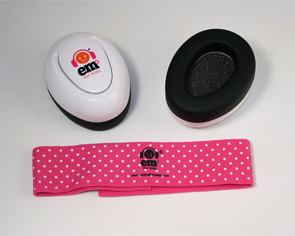 Picture 2 of Paediatric Ear Defenders With Pink Head Band