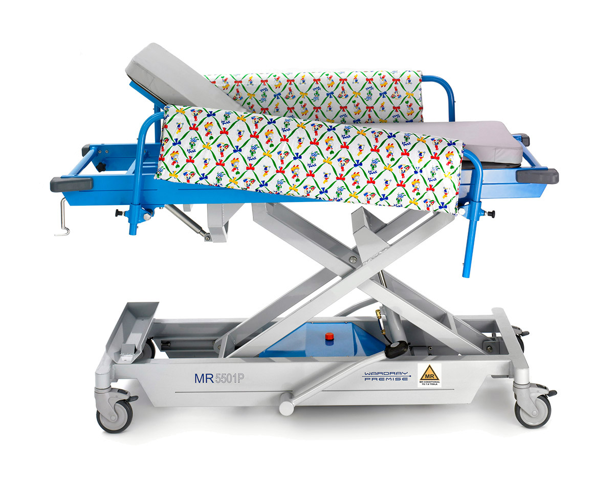Picture 3 of Adjustable Height Paediatric Trolley