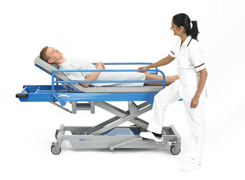 Picture 5 of Adjustable Height Patient Trolley
