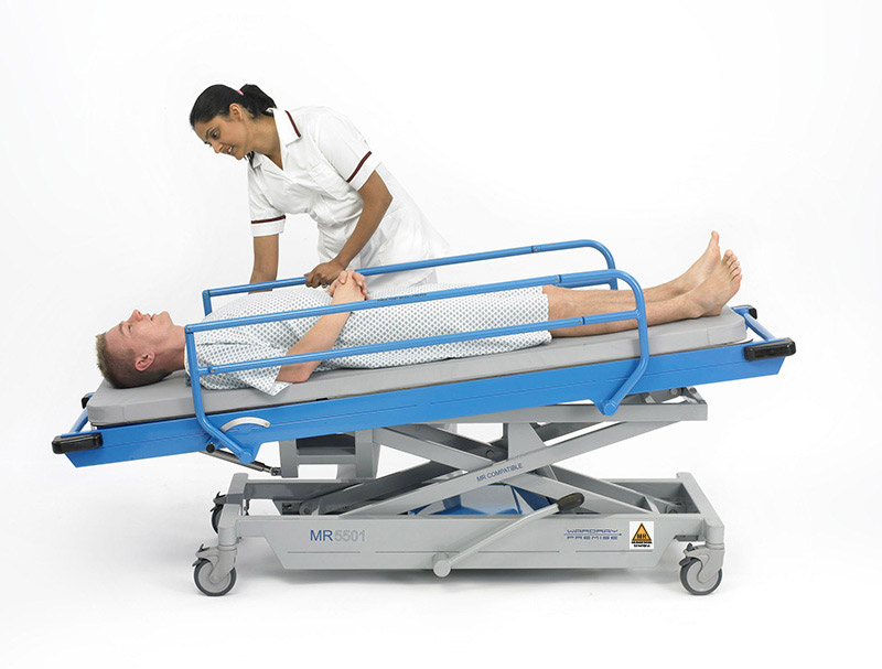 Picture 3 of Adjustable Height Patient Trolley