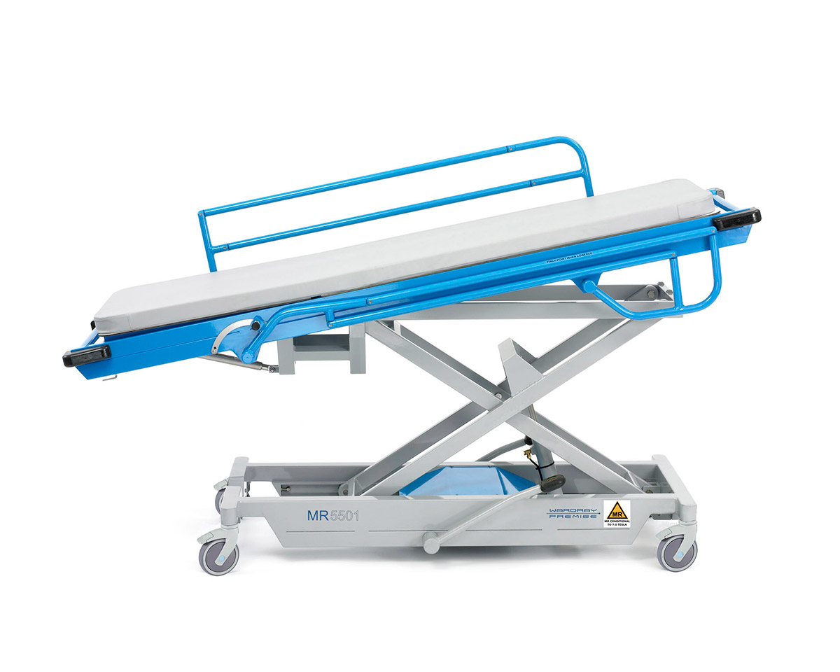 Picture 2 of Adjustable Height Patient Trolley